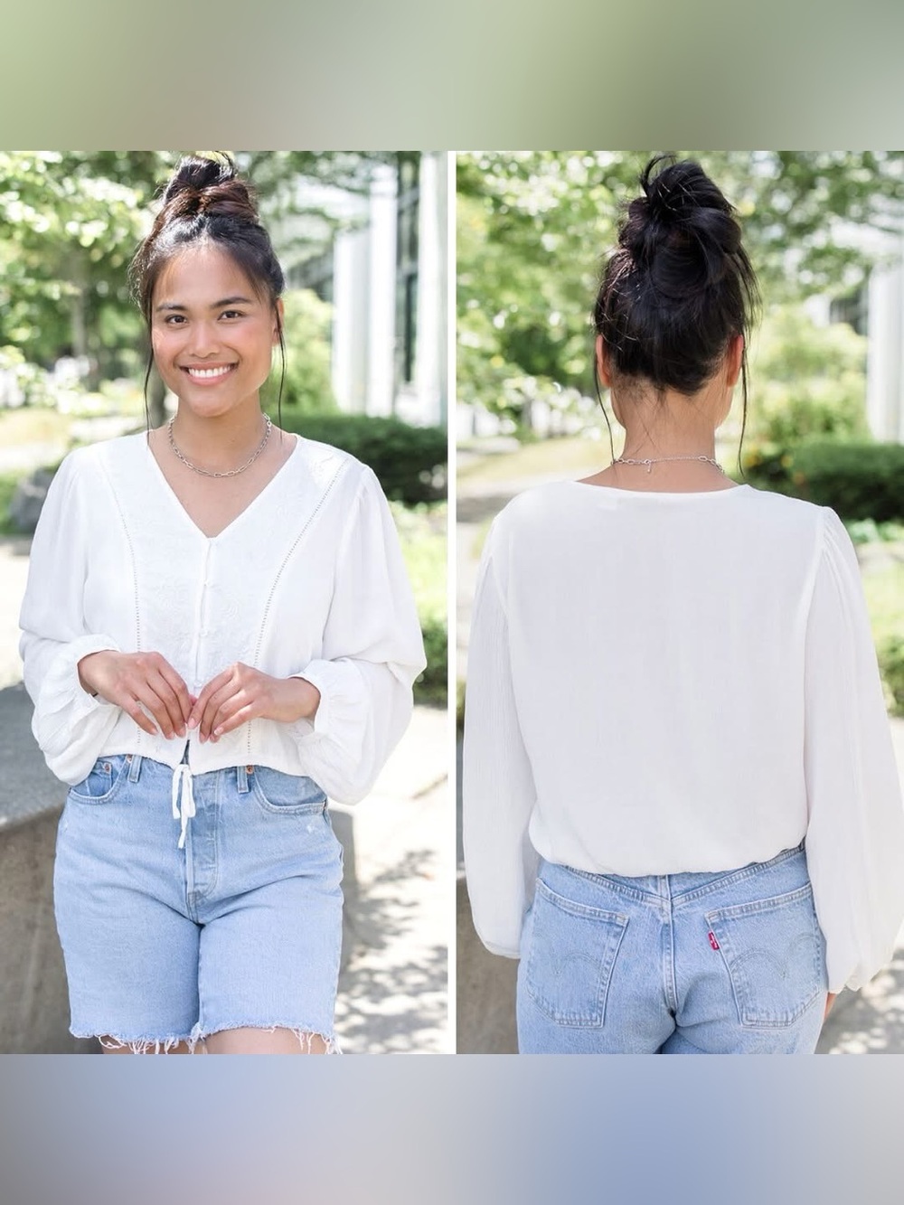 Penny Blouse (NWT) Cloud Dancer White, Size Small - Picture 3 of 16